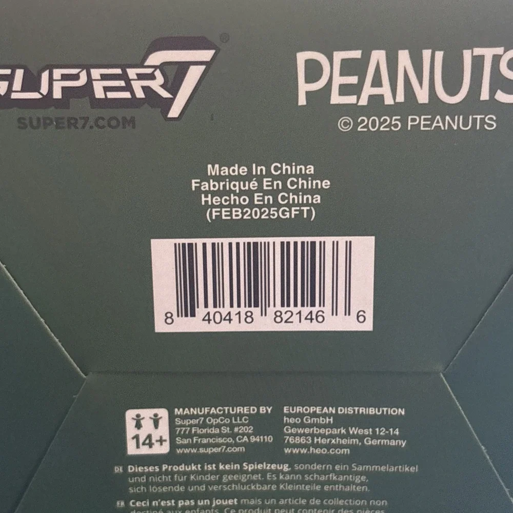 Super 7 Fun Fun Peanuts Snoopy Candy Cane Pj's New Sealed
